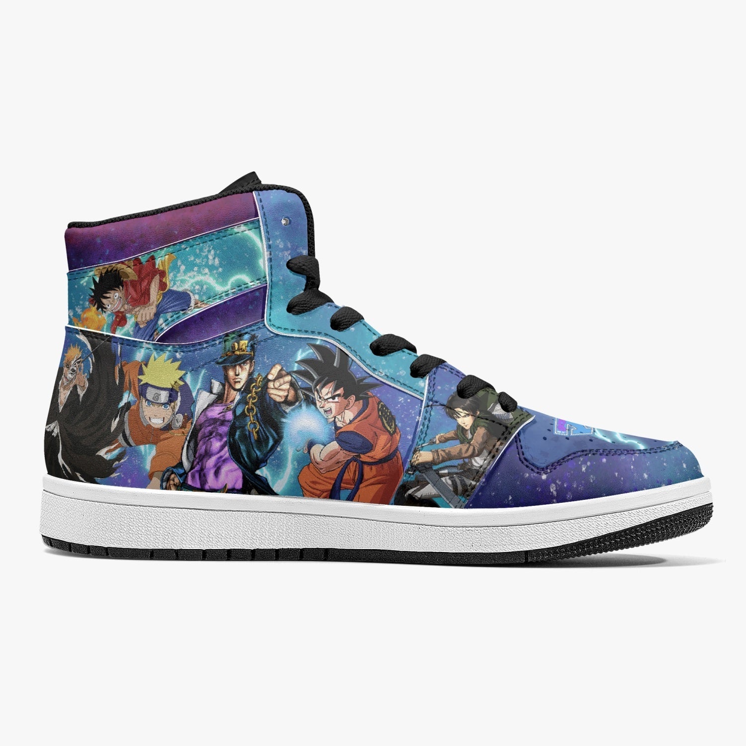 Alternative view of Shonen Classic vs Next Gen V2 Custom Sneaker Mid 1 Basketball Shoes - Otaku Hall