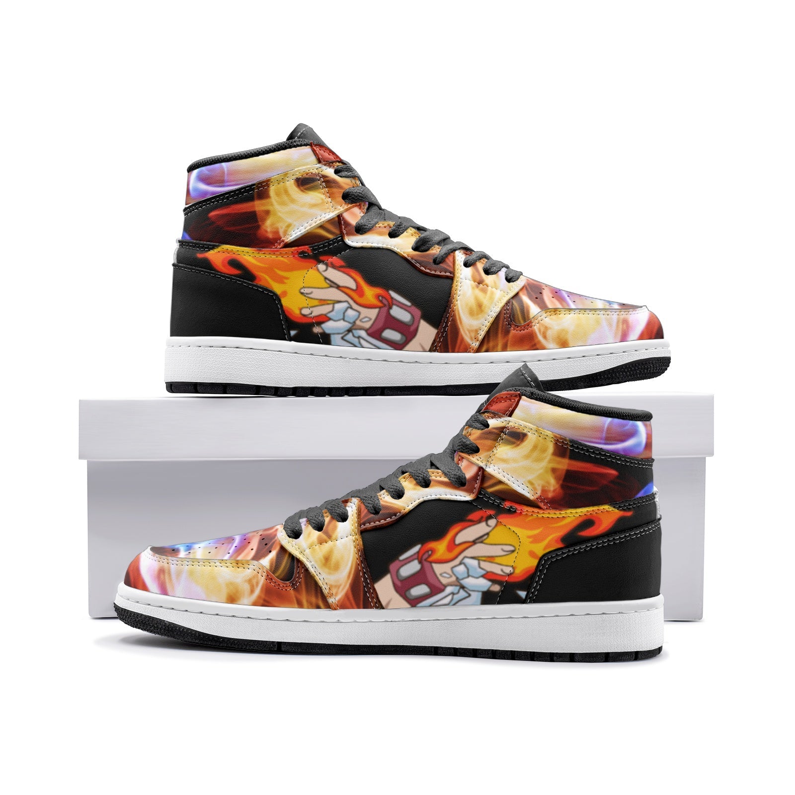 Shoto Todoroki My Hero Academia Custom Sneaker Mid 1 Basketball Shoes - Otaku Hall