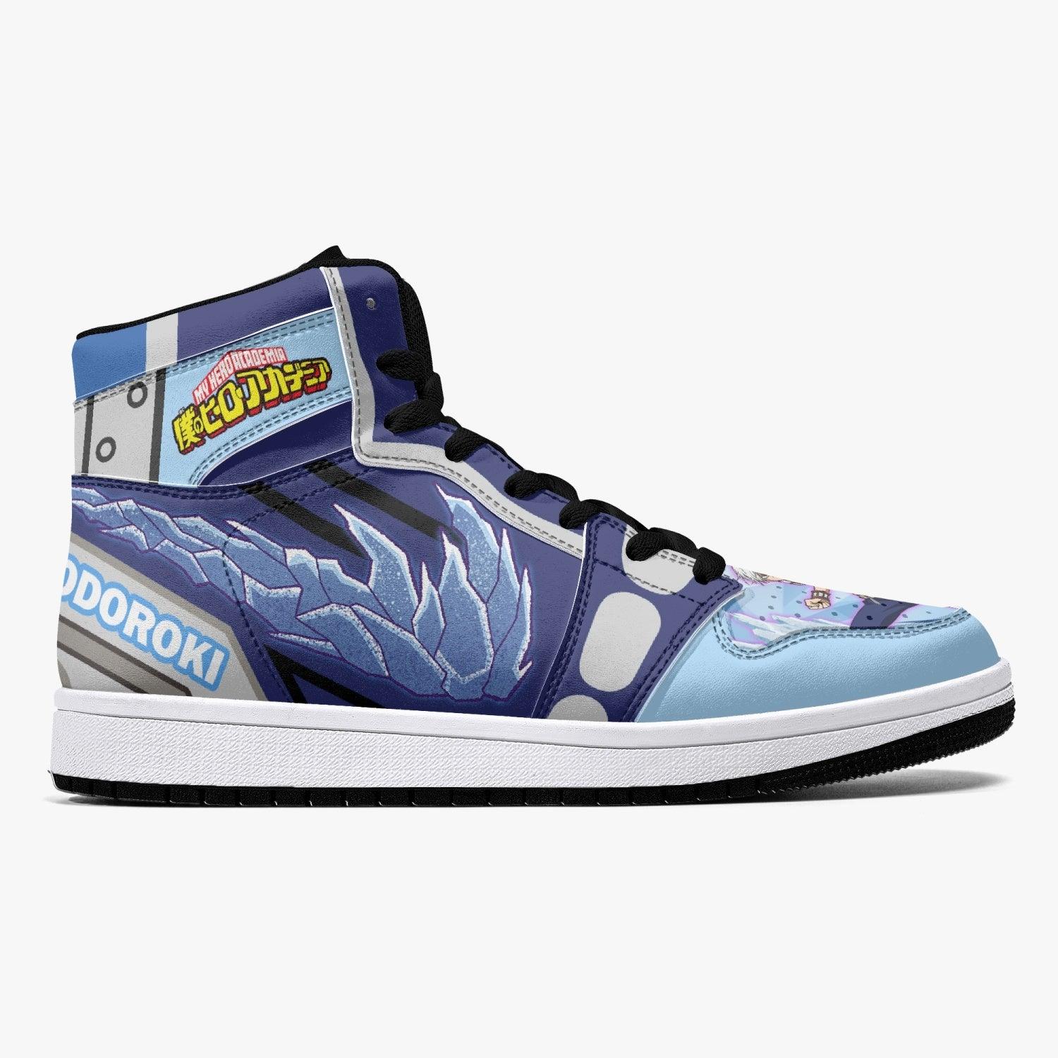Shoto Todoroki My Hero V2 Custom Sneaker Mid 1 Basketball Shoes - Otaku Hall