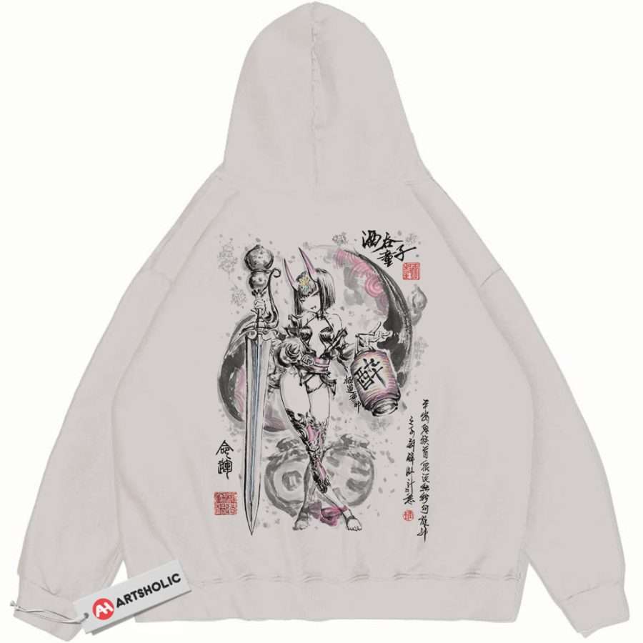 Alternative view of Shuten Doji Hoodie, Fate Grand Order Hoodie, Anime Hoodie, Vintage Hoodie