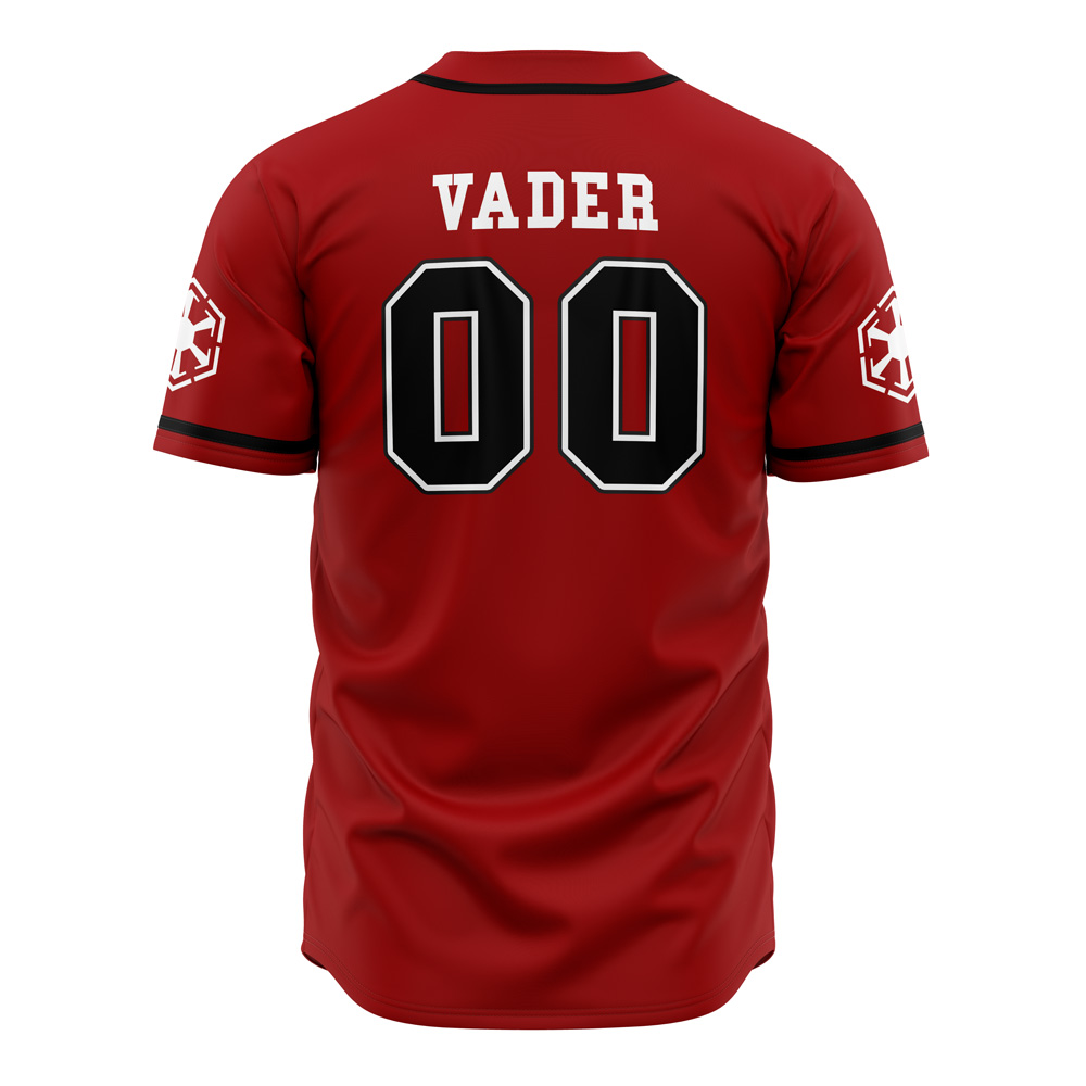 Alternative view of Sith Empire Vader Star Wars Custom Baseball Jersey - Otaku Hall