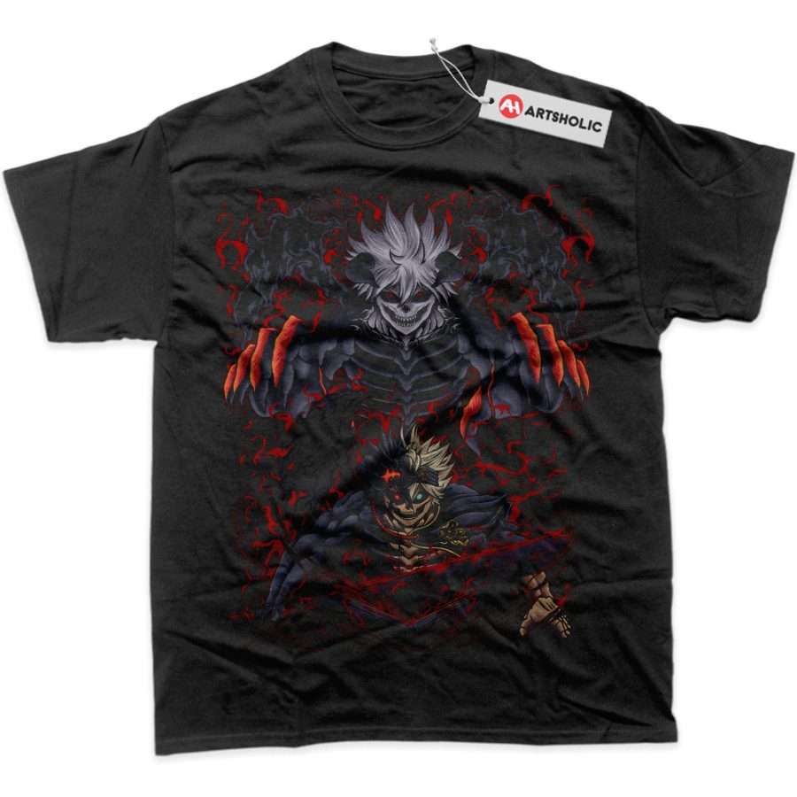 Alternative view of Skeleton Asta Shirt, Black Clover Shirt, Anime Shirt, Graphic Tee
