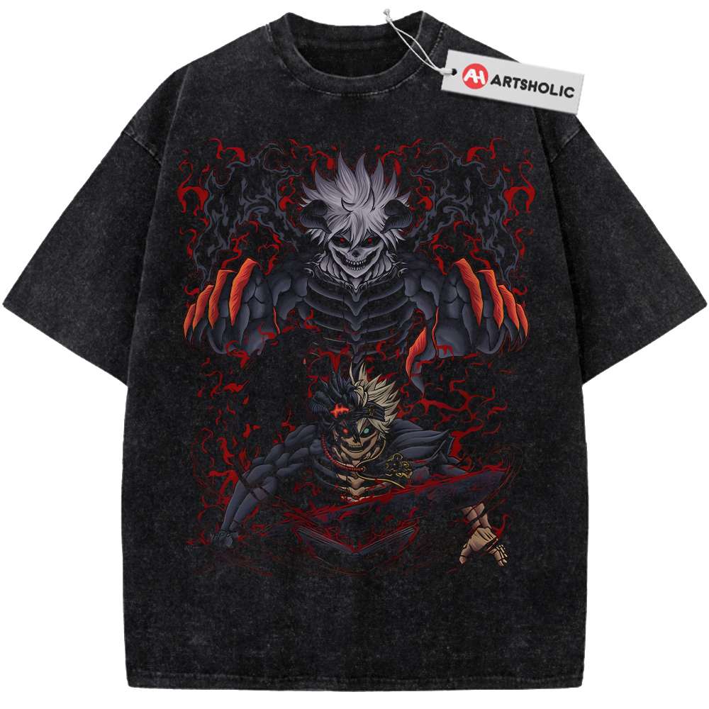 Skeleton Asta Shirt, Black Clover Shirt, Anime Shirt, Vintage Tee