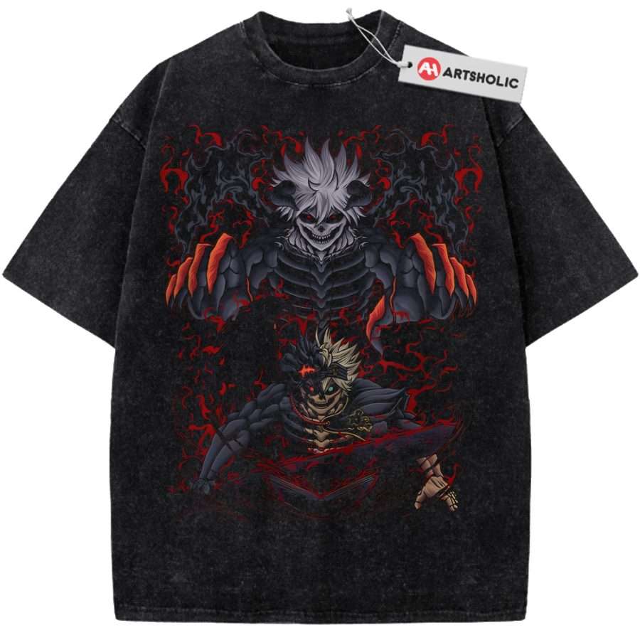 Alternative view of Skeleton Asta Shirt, Black Clover Shirt, Anime Shirt, Vintage Tee