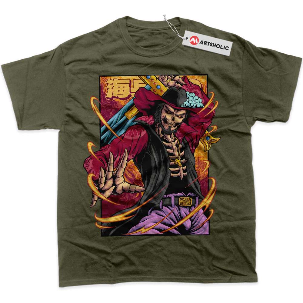 Alternative view of Skeleton Dracule Mihawk Shirt, One Piece Shirt, Anime Shirt, Graphic Tee