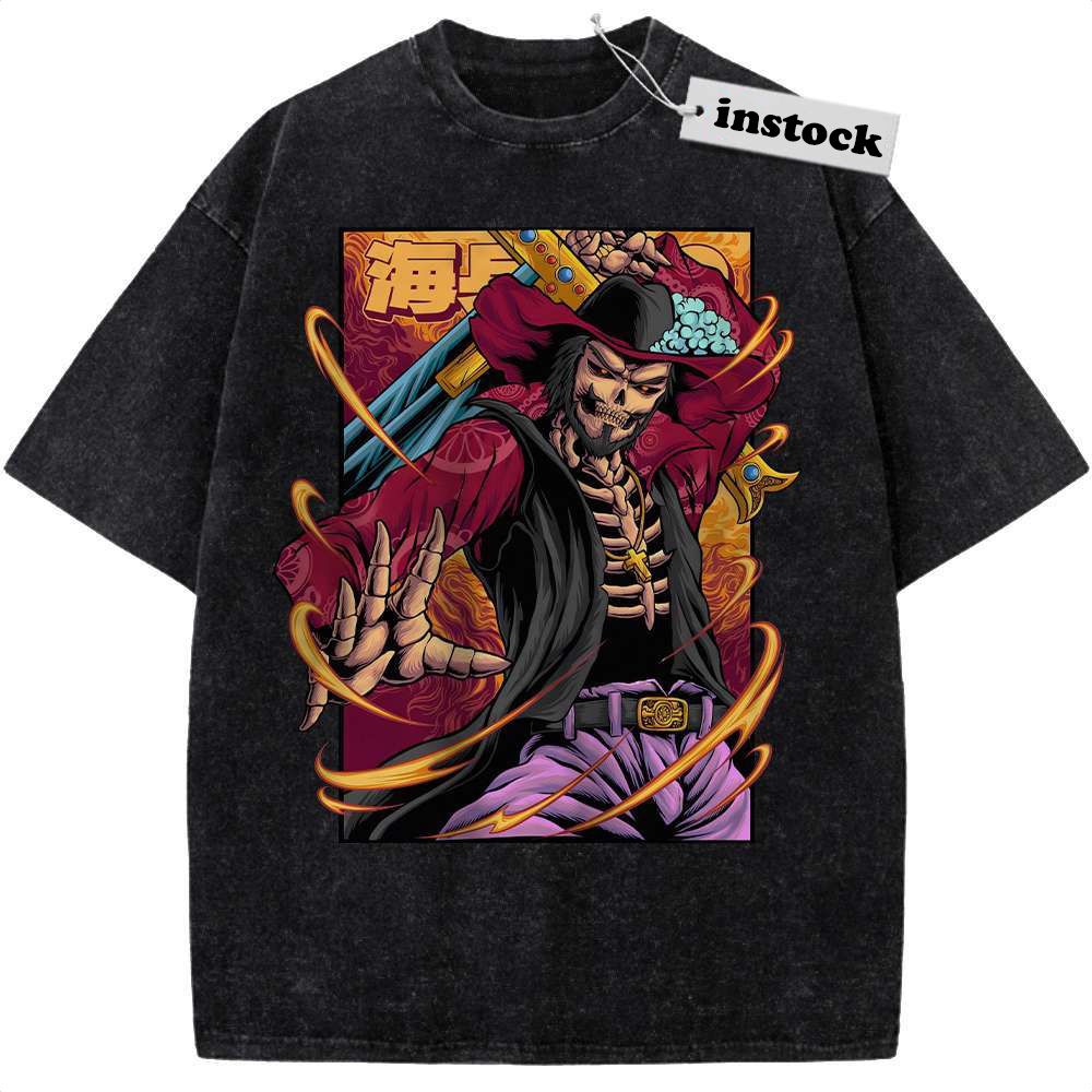 Skeleton Dracule Mihawk Shirt, One Piece Shirt, Anime Shirt, Vintage Tee