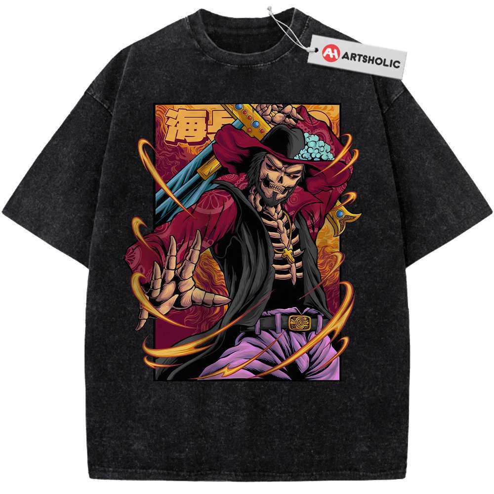 Skeleton Dracule Mihawk Shirt, One Piece Shirt, Anime Shirt, Vintage Tee
