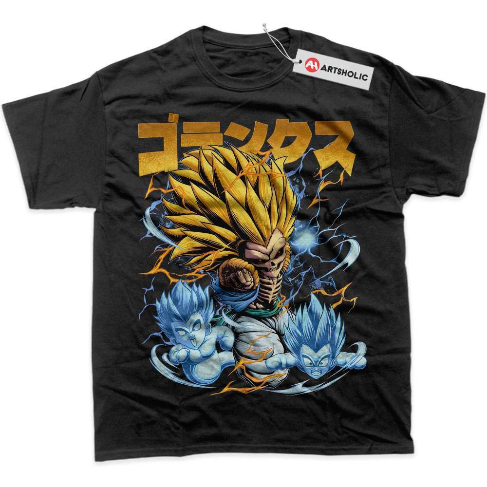 Alternative view of Skeleton Gotenks Shirt, Dragon Ball Shirt, DBZ Shirt, Anime Shirt, Graphic T-Shirt