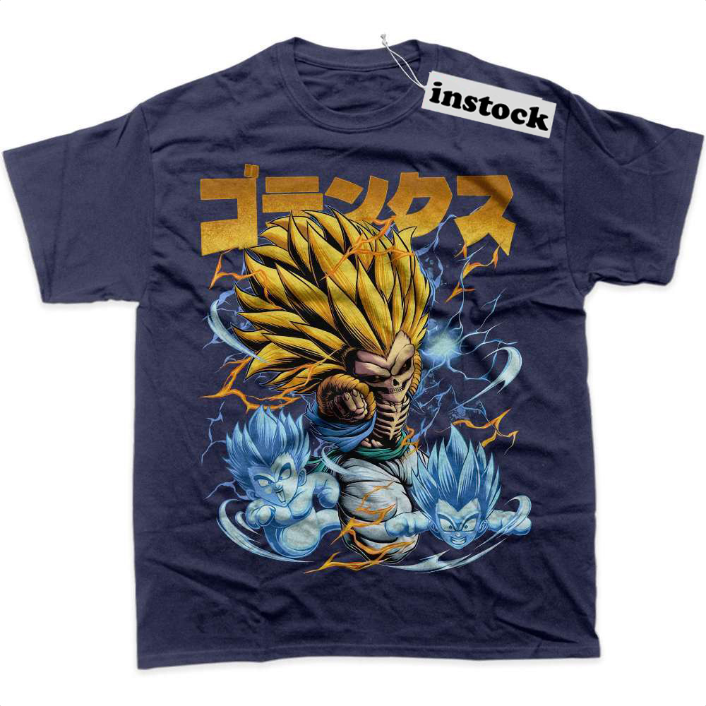 Skeleton Gotenks Shirt, Dragon Ball Shirt, DBZ Shirt, Anime Shirt, Graphic T-Shirt