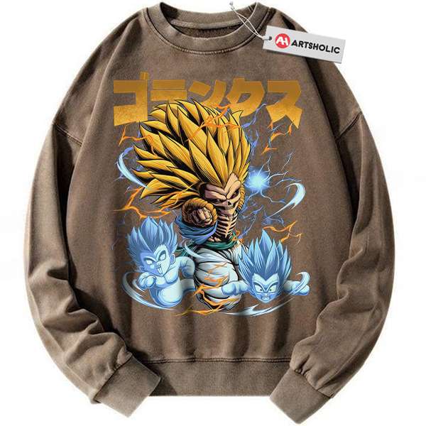 Alternative view of Skeleton Gotenks Sweatshirt, Dragon Ball Sweatshirt, DBZ Sweatshirt, Anime Sweatshirt, Vintage Sweatshirt