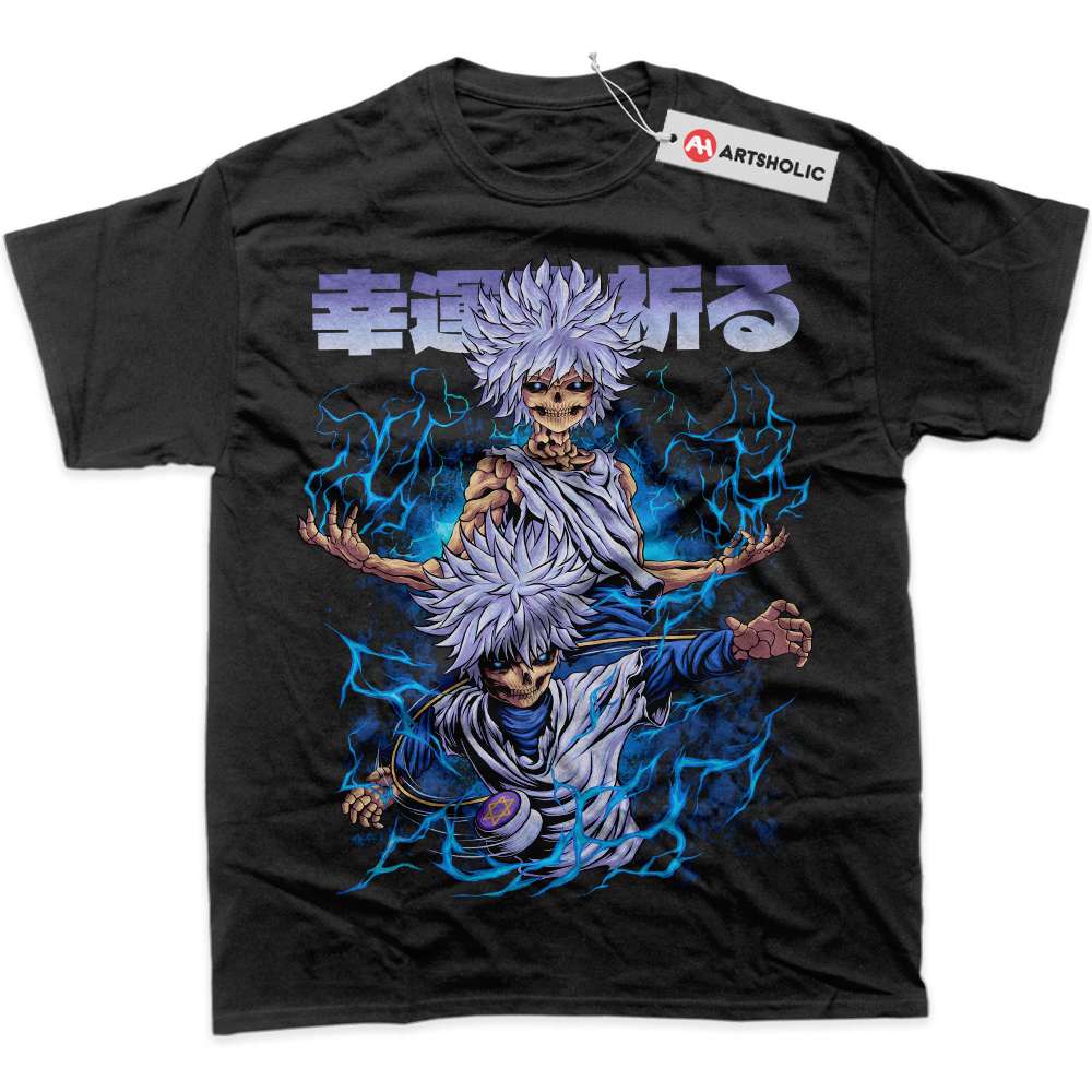 Alternative view of Skeleton Killua Zoldyck Shirt, Hunter x Hunter Shirt, HxH Shirt, Anime Shirt, Graphic Tee