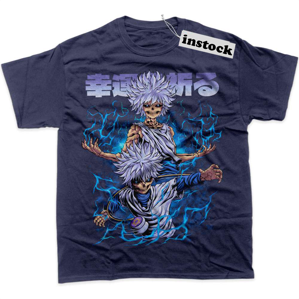 Skeleton Killua Zoldyck Shirt, Hunter x Hunter Shirt, HxH Shirt, Anime Shirt, Graphic Tee