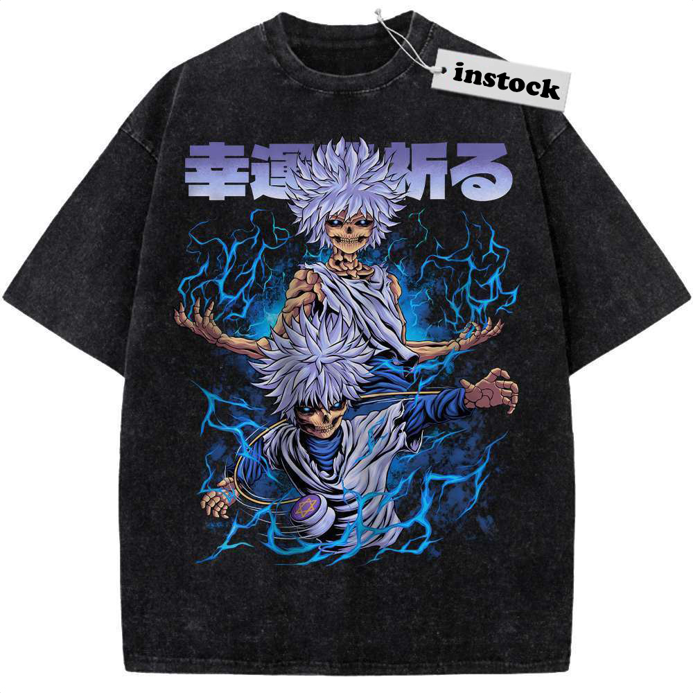 Skeleton Killua Zoldyck Shirt, Hunter x Hunter Shirt, HxH Shirt, Anime Shirt, Vintage Tee