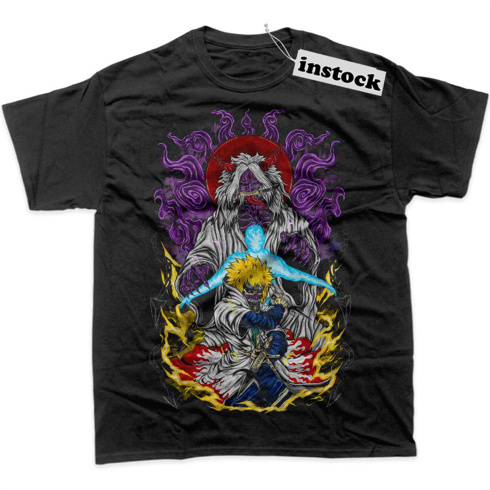 Skeleton Minato Namikaze Shirt, Naruto Shirt, Anime Shirt, Graphic T-Shirt