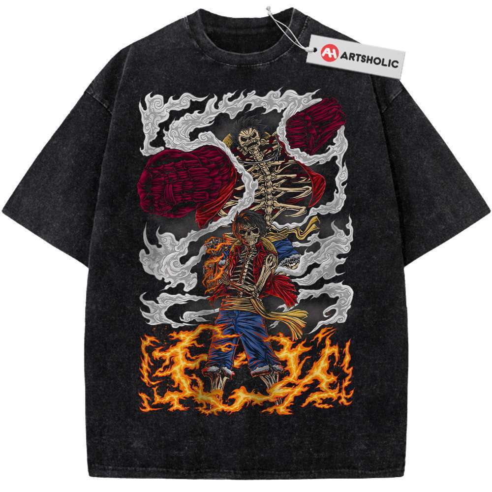 Skeleton Monkey D Luffy Shirt, One Piece Shirt, Anime Shirt, Vintage T-Shirt