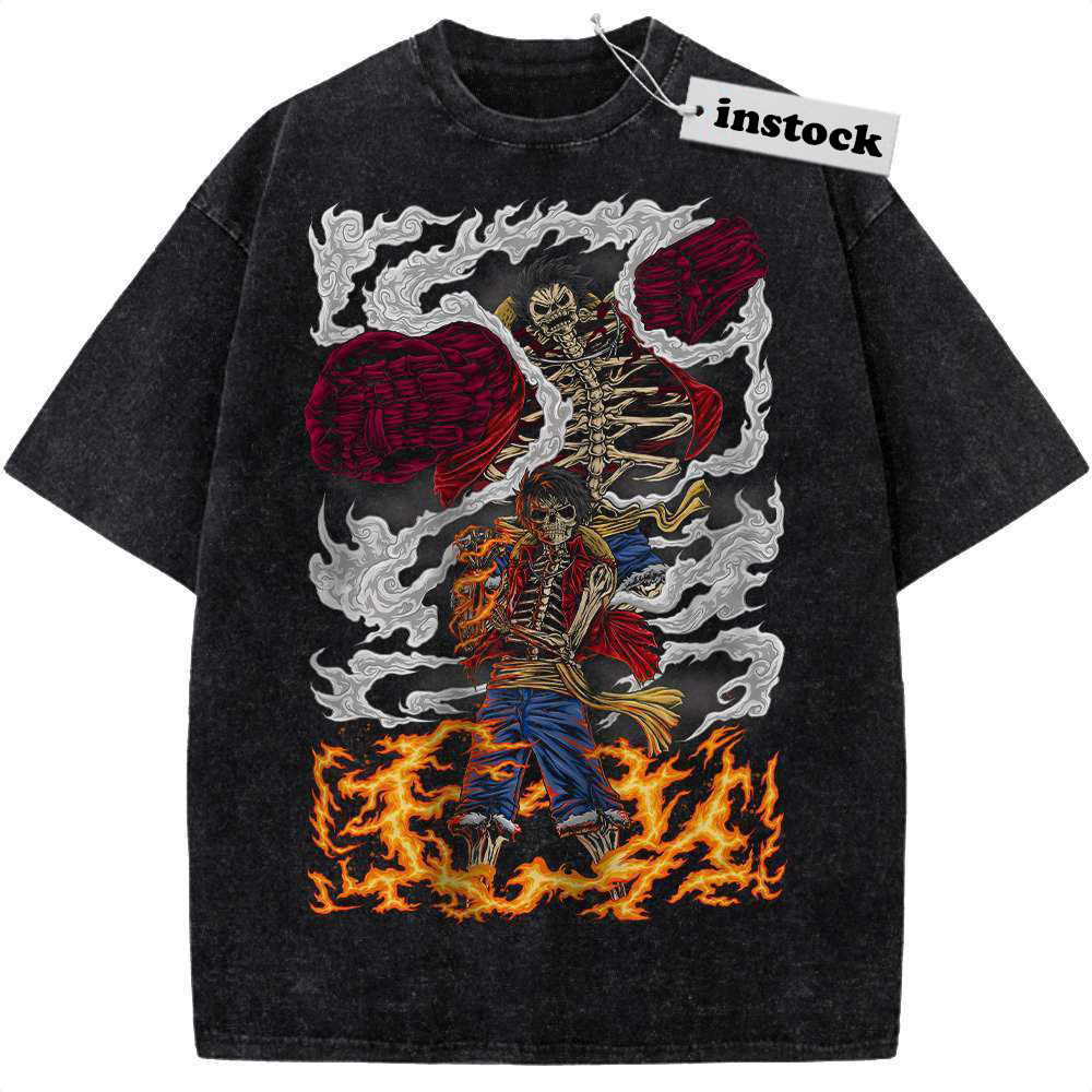 Skeleton Monkey D Luffy Shirt, One Piece Shirt, Anime Shirt, Vintage T-Shirt