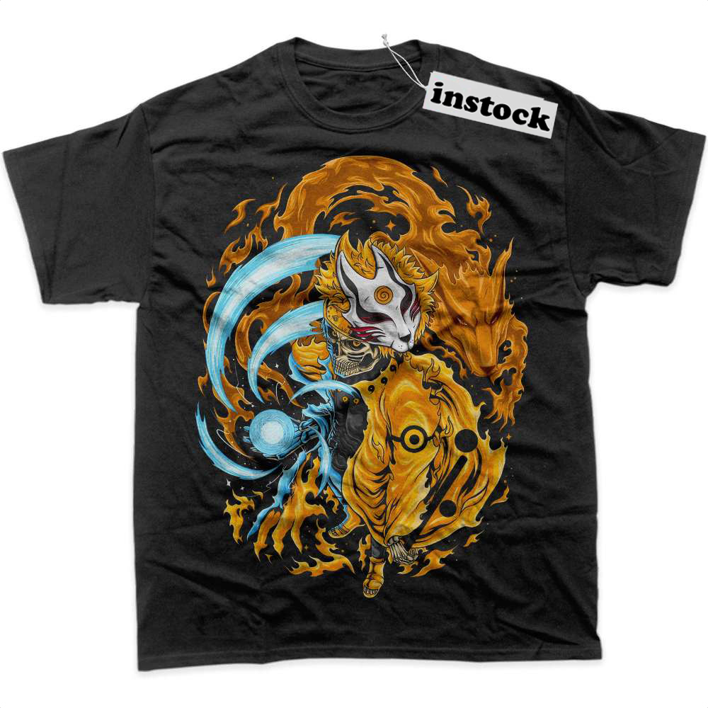 Skeleton Naruto Uzumaki Shirt, Anime Shirt, Graphic T-Shirt