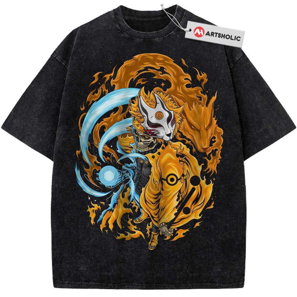 Skeleton Naruto Uzumaki Shirt, Anime Shirt, Vintage T-Shirt