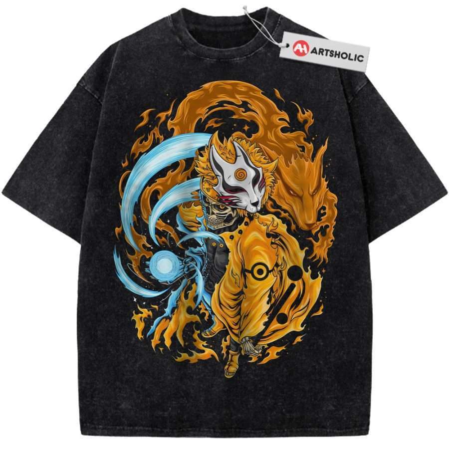 Alternative view of Skeleton Naruto Uzumaki Shirt, Anime Shirt, Vintage T-Shirt
