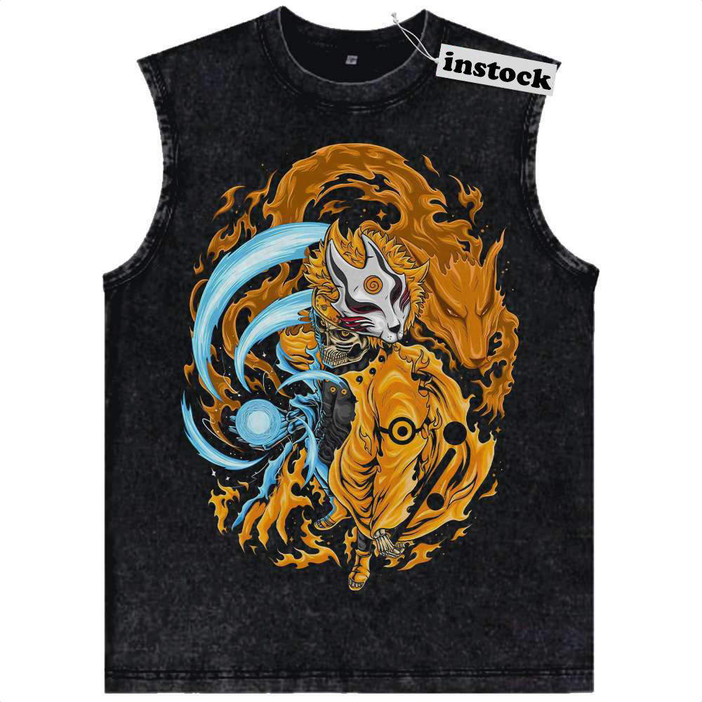 Skeleton Naruto Uzumaki Tank Top, Anime Tank Top, Vintage Tank Top