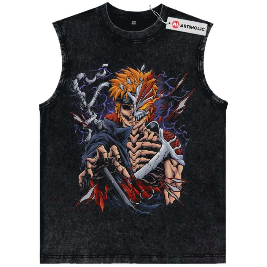 Alternative view of Skeleton Pain - Nagato Uzumaki Tank Top, Naruto Tank Top, Anime Tank Top, Vintage Tank Top