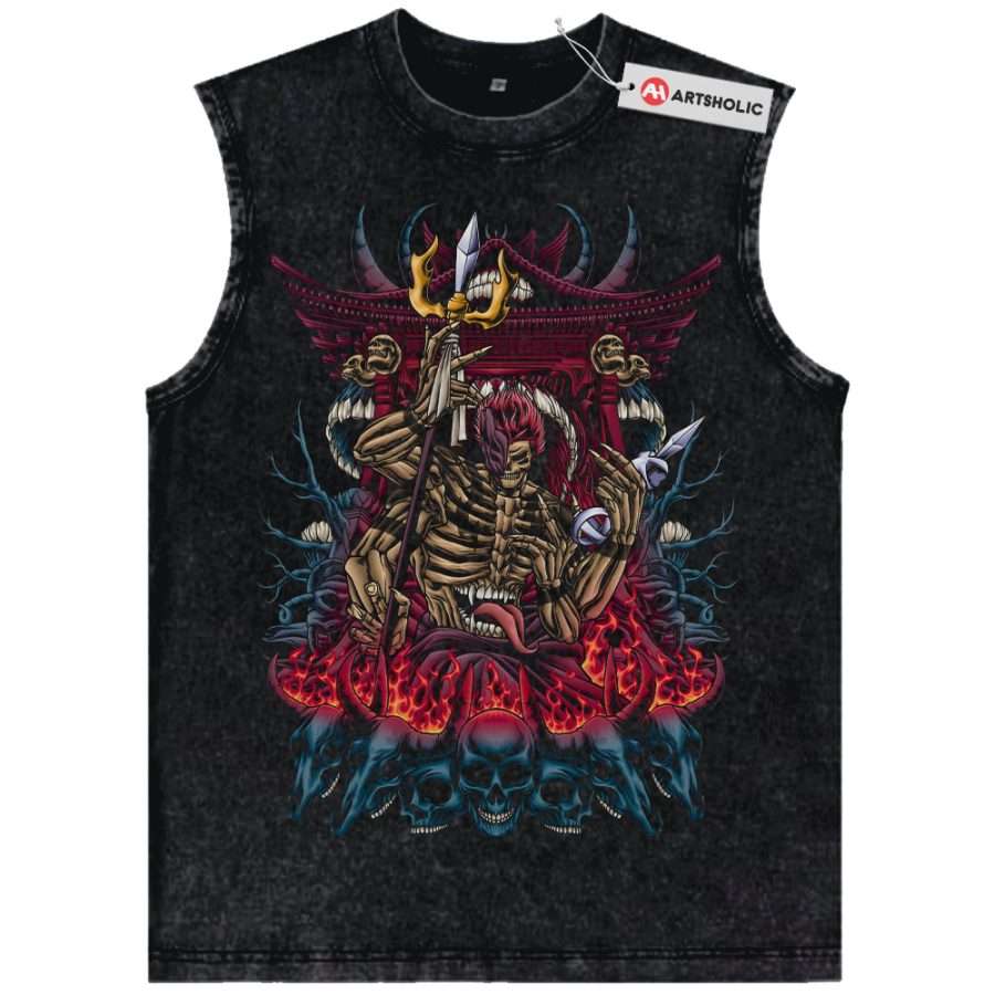 Alternative view of Skeleton Ryomen Sukuna Tank Top, Jujutsu Kaisen Tank Top, Anime Tank Top, Vintage Tank Top