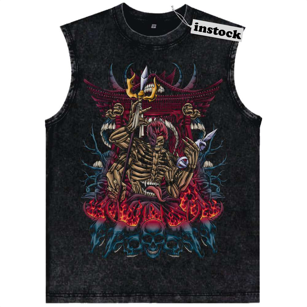 Skeleton Ryomen Sukuna Tank Top, Jujutsu Kaisen Tank Top, Anime Tank Top, Vintage Tank Top