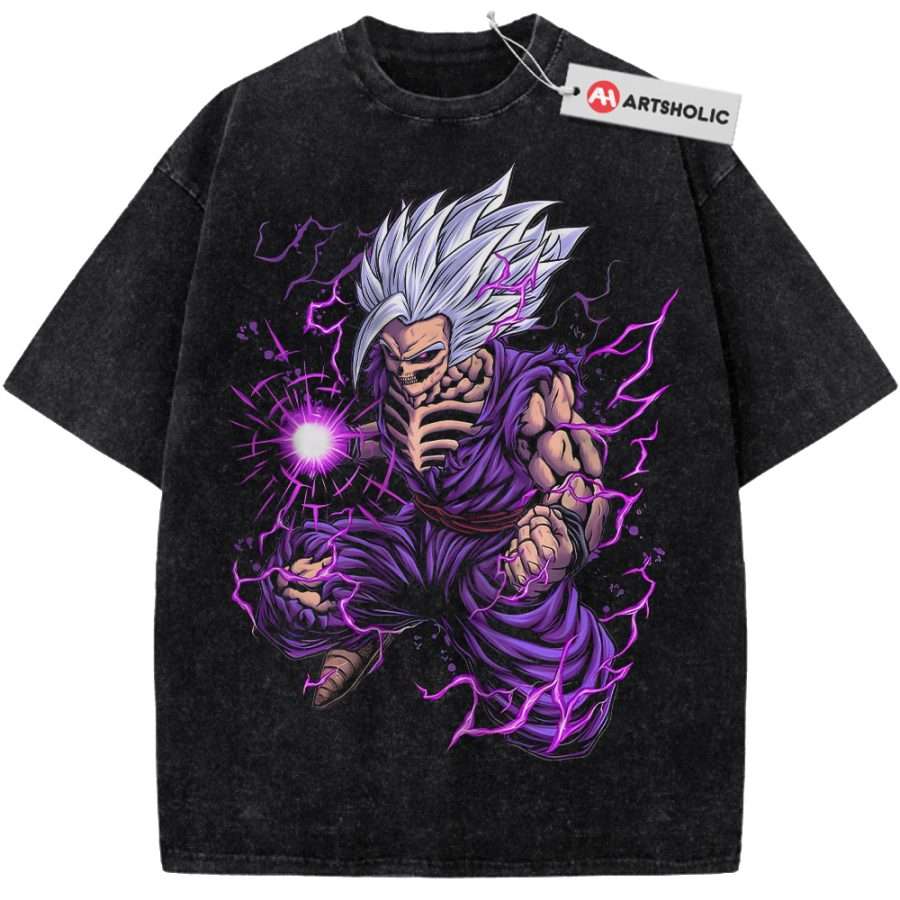 Alternative view of Skeleton Son Gohan Shirt, Dragon Ball Shirt, DBZ Shirt, Anime Shirt, Vintage T-Shirt