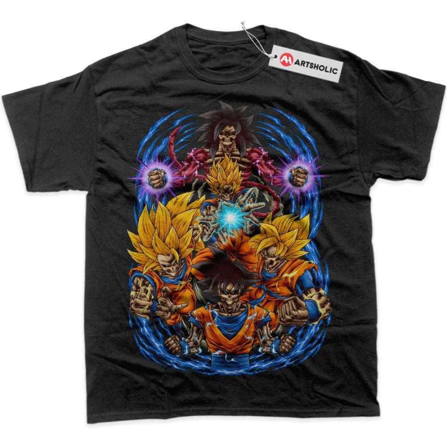 Alternative view of Skeleton Son Goku Shirt, Dragon Ball Shirt, Anime Shirt, Graphic Tee