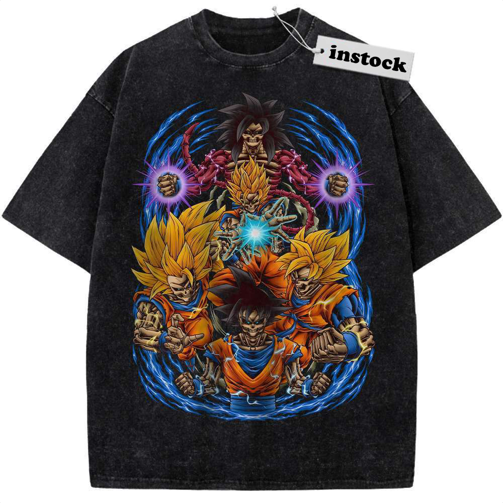 Skeleton Son Goku Shirt, Dragon Ball Shirt, Anime Shirt, Vintage Tee