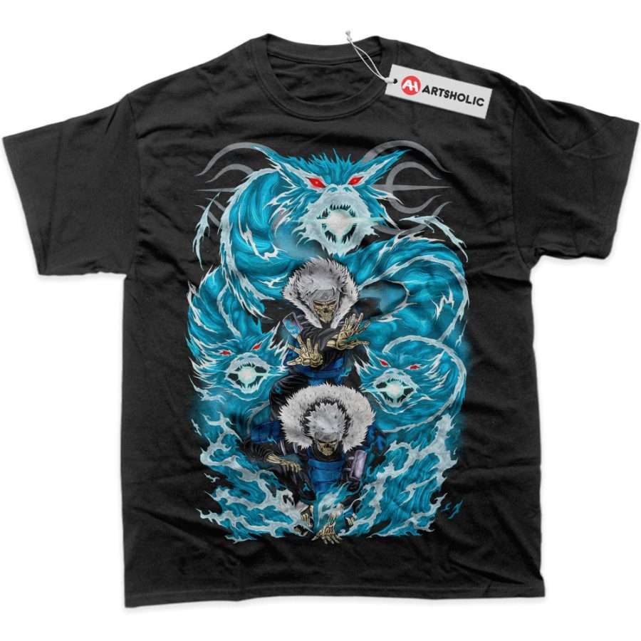Alternative view of Skeleton Tobirama Senju Shirt, Naruto Shirt, Anime Shirt, Graphic T-Shirt