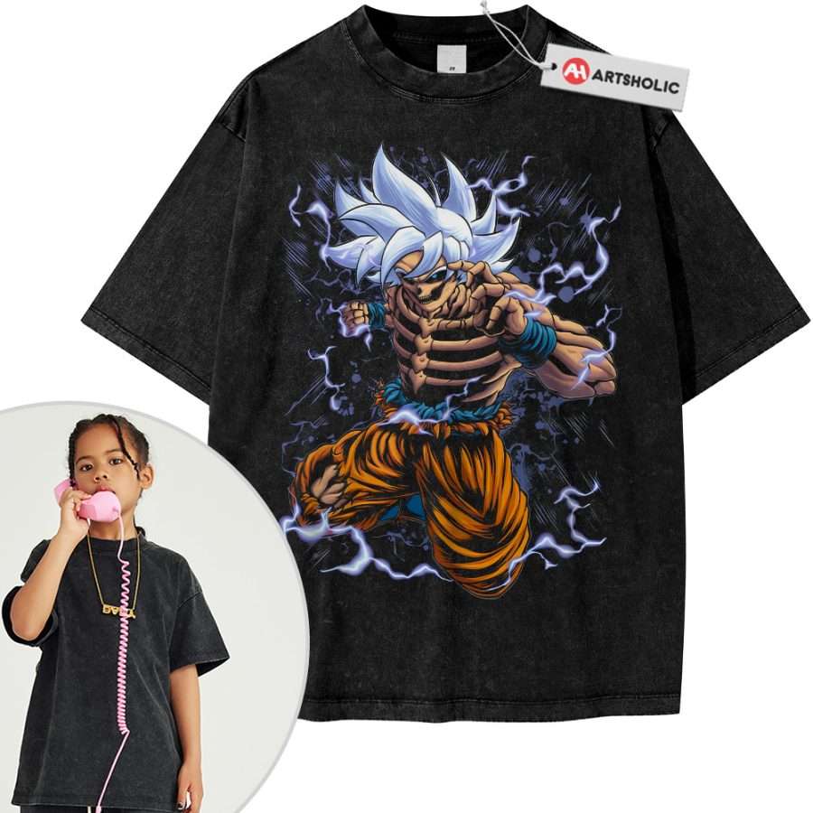 Alternative view of Skeleton Ultra Instinct Son Goku Shirt For Kids, Dragon Ball Shirt For Kids, DBZ Shirt For Kids, Anime Shirt For Kids, Vintage T-Shirt For Kids