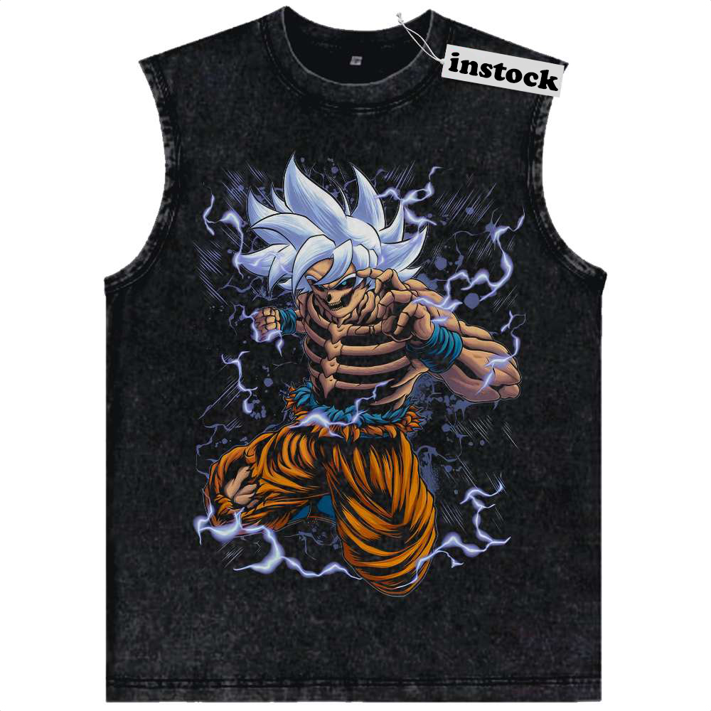 Skeleton Ultra Instinct Son Goku Tank Top, Dragon Ball Tank Top, DBZ Tank Top, Anime Tank Top, Vintage Tank Top