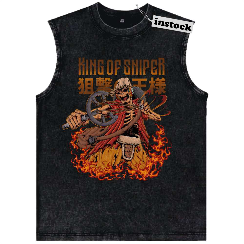 Skeleton Usopp Tank Top, One Piece Tank Top, Anime Tank Top, Vintage Tank Top