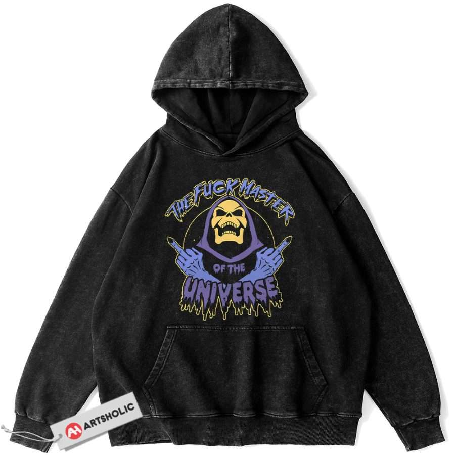 Alternative view of Skeletor Hoodie, Masters of the Universe Hoodie, Cartoon Hoodie, Vintage Hoodie