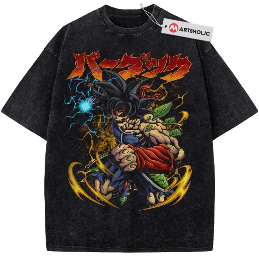 Alternative view of Skull Bardock Shirt, Dragon Ball Shirt, DBZ Shirt, Anime Shirt, Vintage Tee