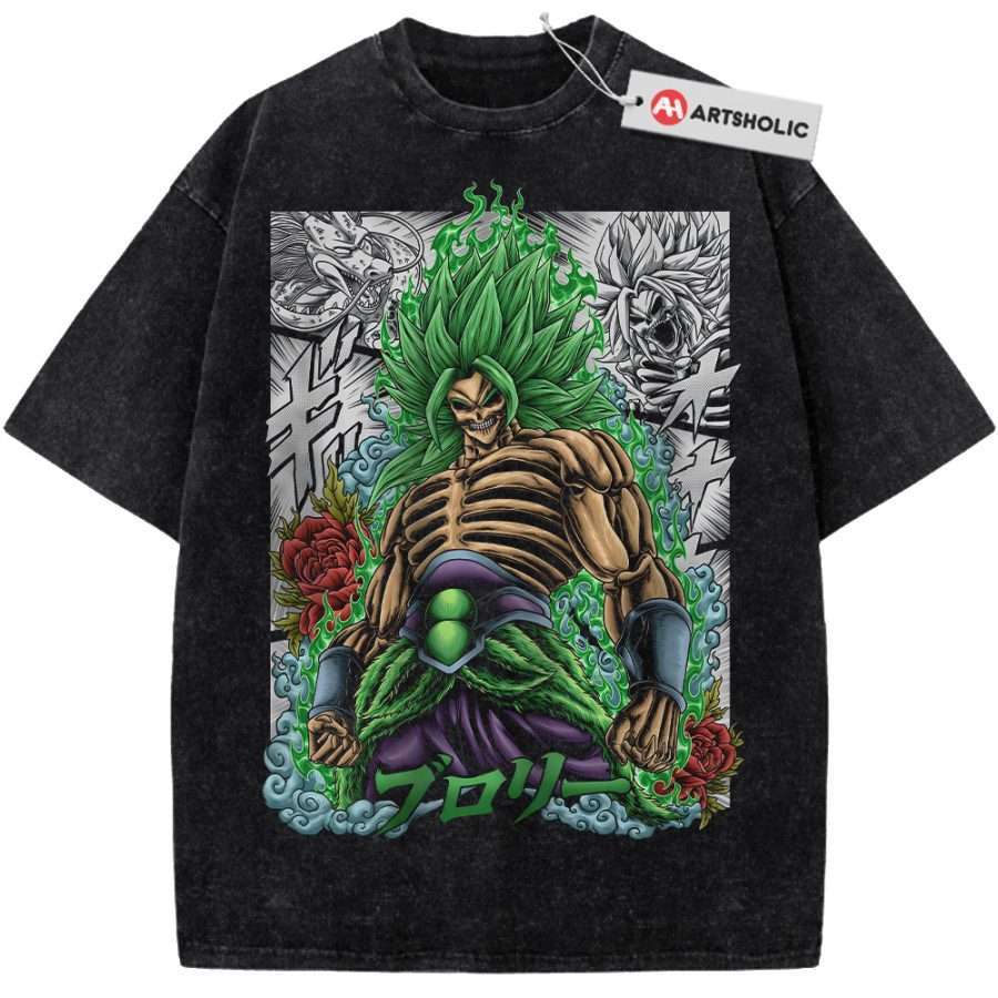 Alternative view of Skull Broly Shirt, Dragon Ball Z Shirt, DBZ Shirt, Anime Shirt, Vintage T-Shirt