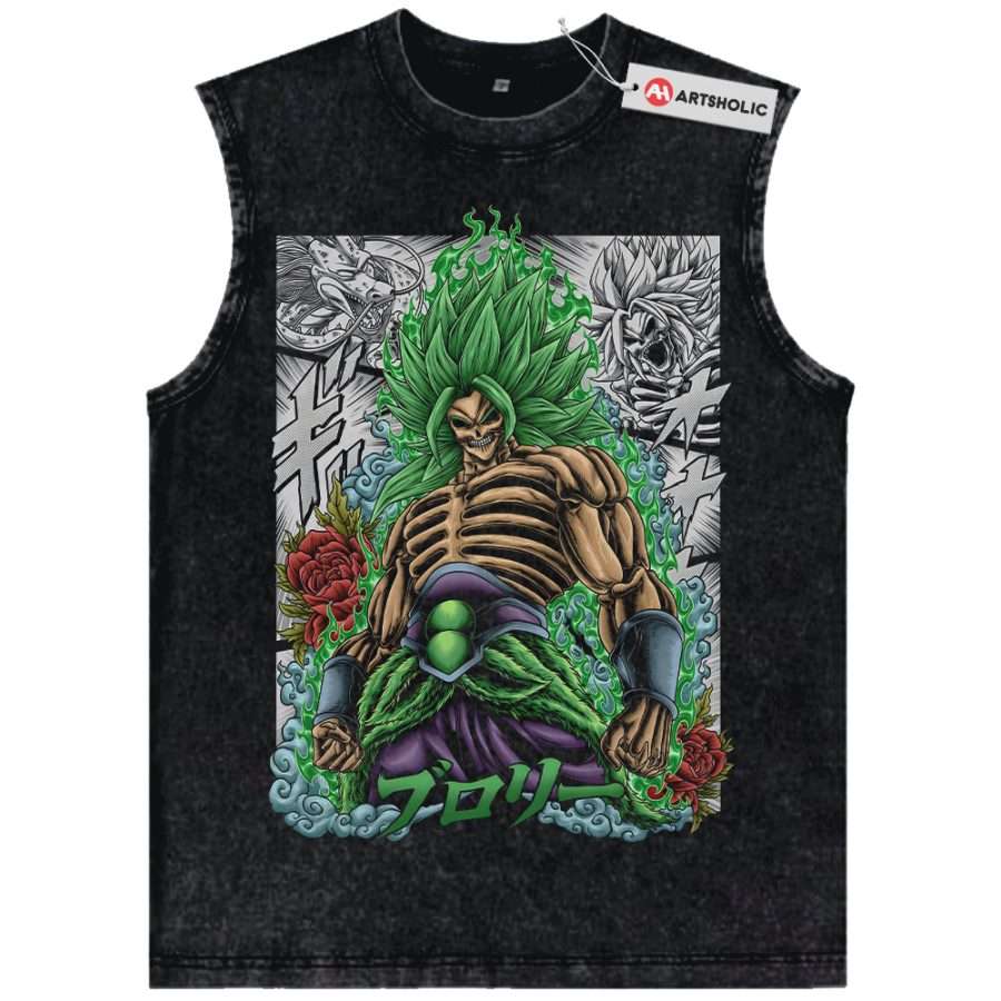 Alternative view of Skull Broly Tank Top, Dragon Ball Z Tank Top, DBZ Tank Top, Anime Tank Top, Vintage Tank Top