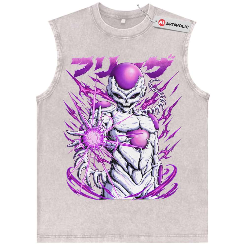 Alternative view of Skull Frieza Tank Top, Dragon Ball Tank Top, DBZ Tank Top, Anime Tank Top, Vintage Tank Top