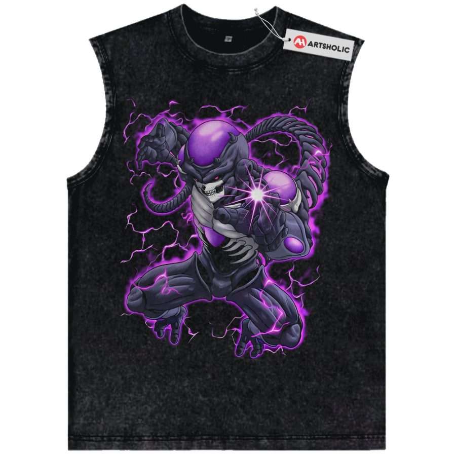 Alternative view of Skull Frieza Tank Top, Dragon Ball Tank Top, DBZ Tank Top, Anime Tank Top, Vintage Tank Top