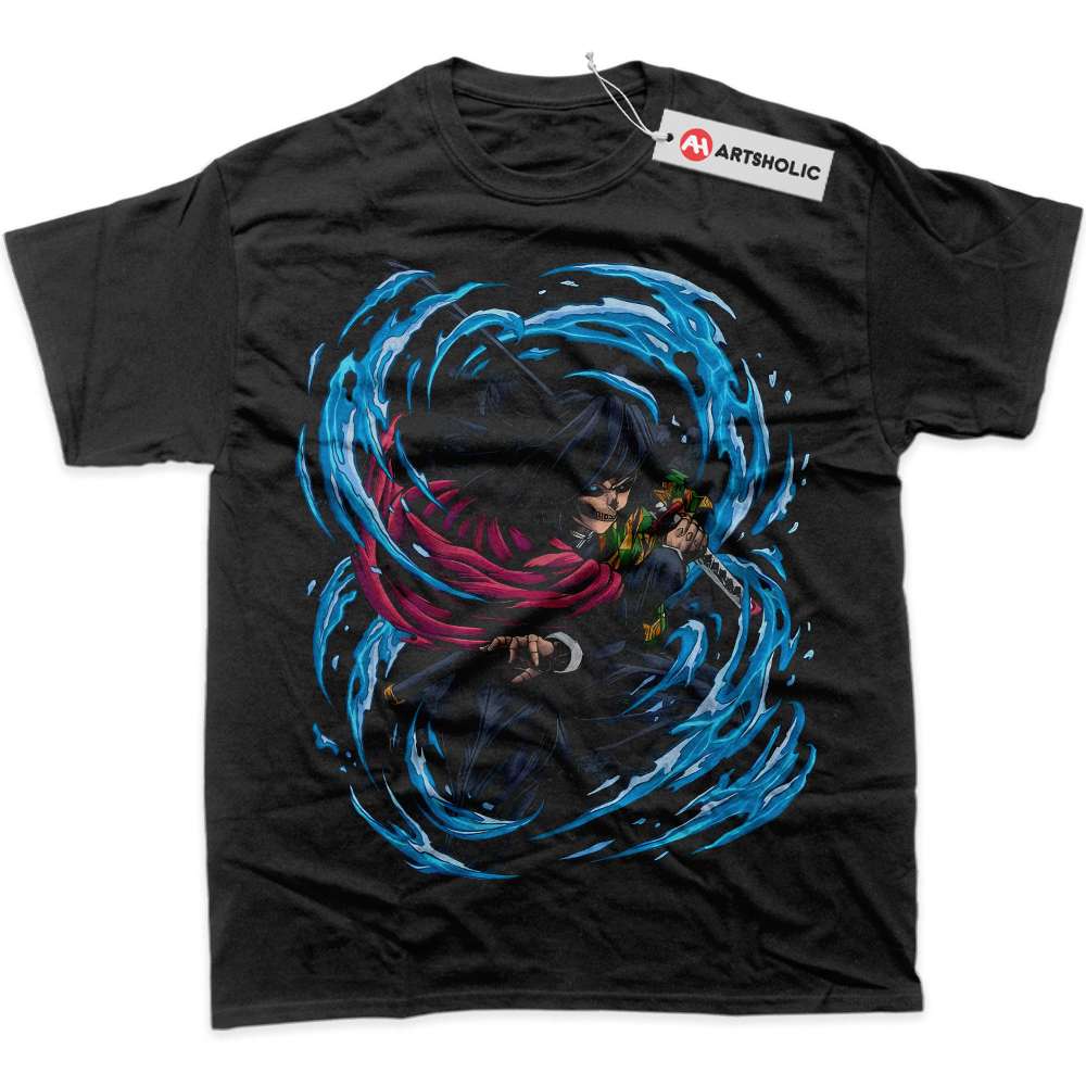 Skull Giyu Tomioka Shirt, Demon Slayer Shirt, Anime Shirt, Graphic T-Shirt