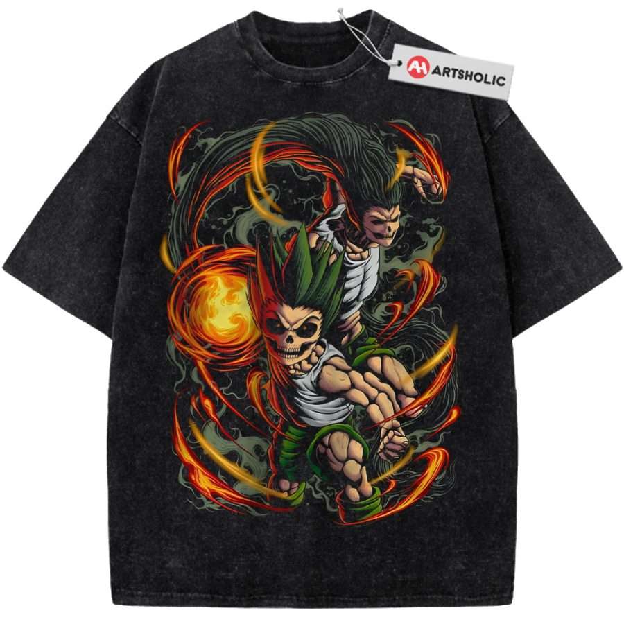 Alternative view of Skull Gon Freecss Shirt, Hunter x Hunter Shirt, HxH Shirt, Anime Shirt, Vintage T-Shirt