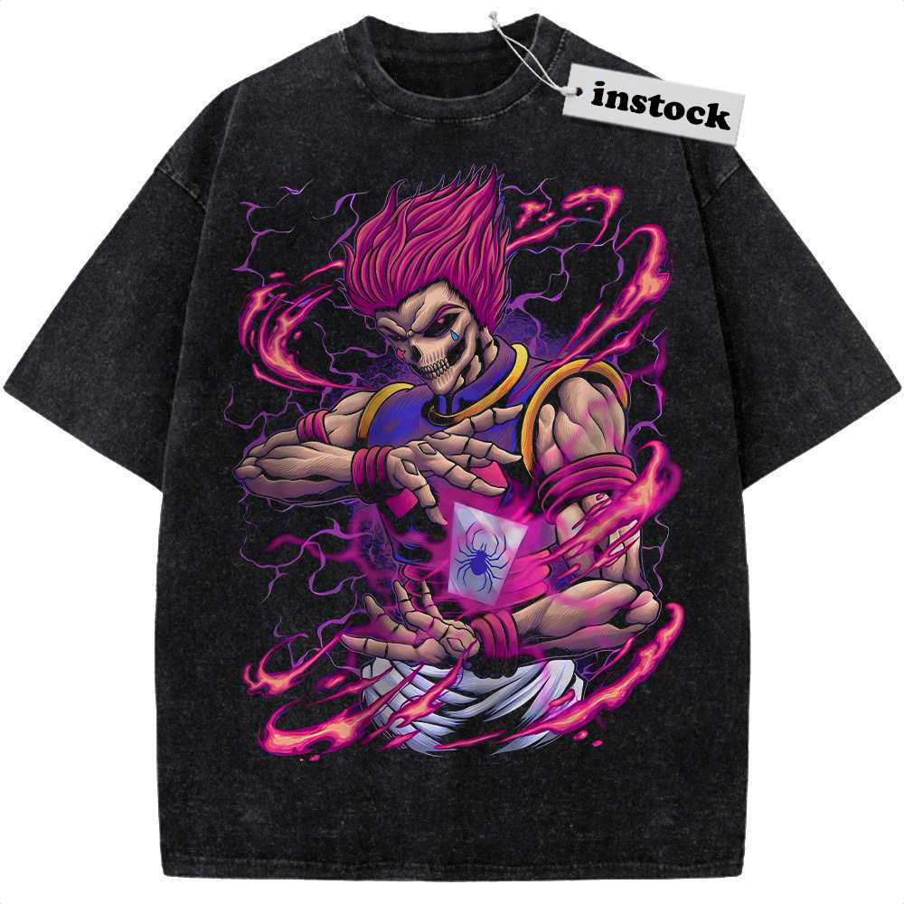 Skull Hisoka Shirt, Hunter x Hunter Shirt, HxH Shirt, Anime Shirt, Vintage T-Shirt