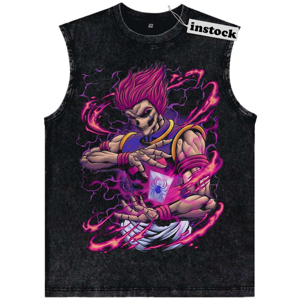 Skull Hisoka Tank Top, Hunter x Hunter Tank Top, HxH Tank Top, Anime Tank Top, Vintage Tank Top
