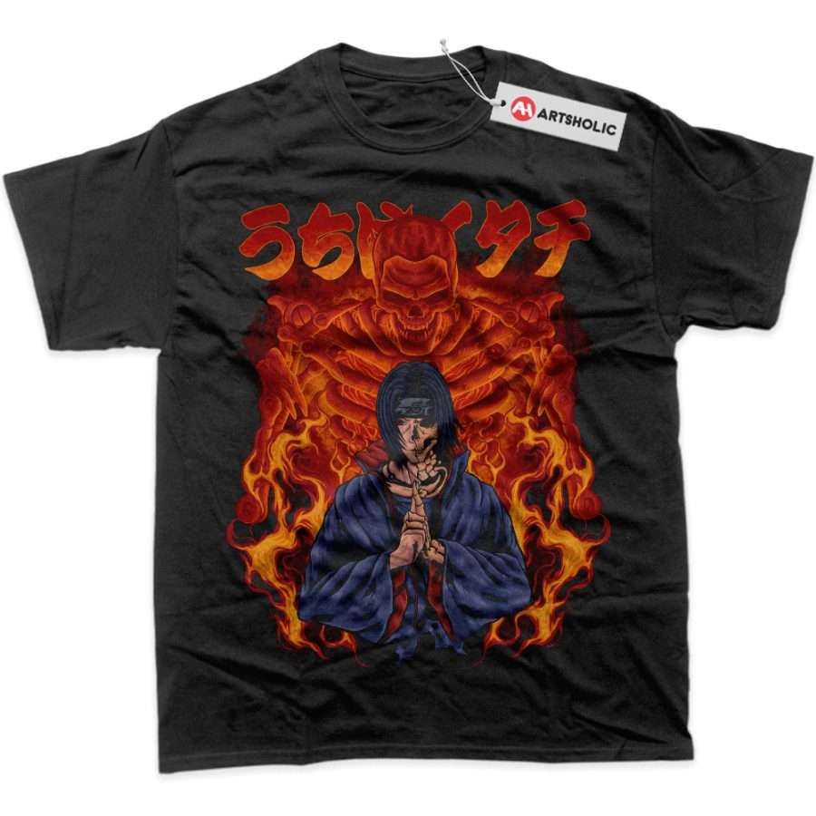 Alternative view of Skull Itachi Uchiha Shirt, Naruto Shirt, Anime Shirt, Graphic T-Shirt