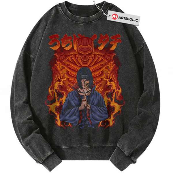 Skull Itachi Uchiha Sweatshirt, Naruto Sweatshirt, Anime Sweatshirt, Vintage Sweatshirt
