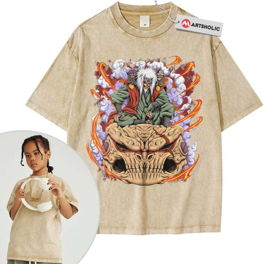 Skull Jiraiya Shirt For Kids, Naruto Shirt For Kids, Anime Shirt For Kids, Vintage T-Shirt For Kids - Image 11