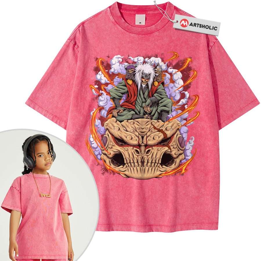 Skull Jiraiya Shirt For Kids, Naruto Shirt For Kids, Anime Shirt For Kids, Vintage T-Shirt For Kids - Image 9