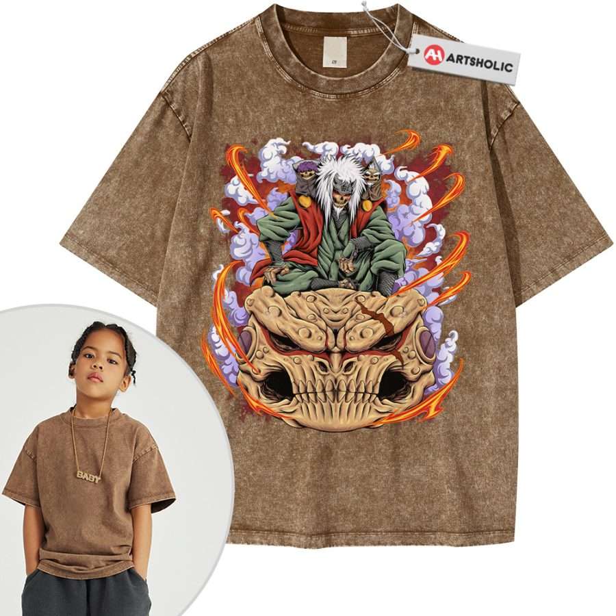 Skull Jiraiya Shirt For Kids, Naruto Shirt For Kids, Anime Shirt For Kids, Vintage T-Shirt For Kids - Image 8
