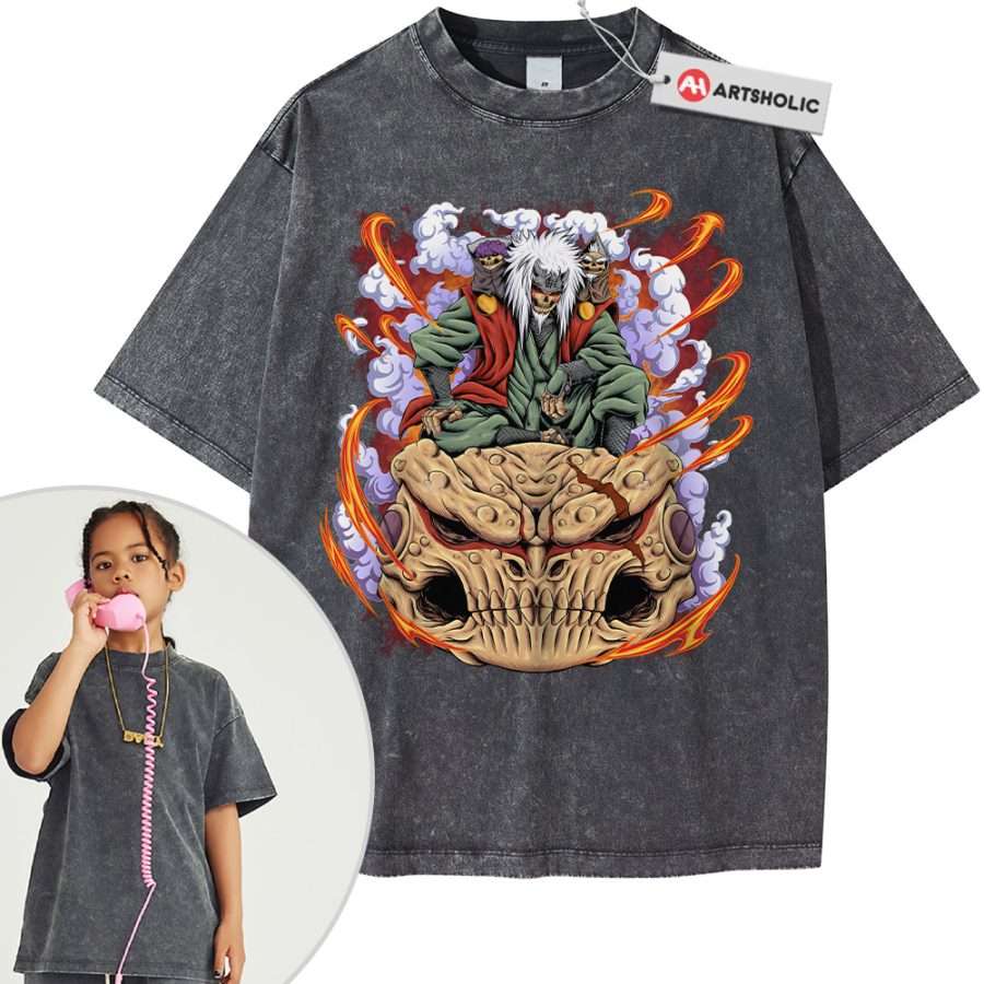Skull Jiraiya Shirt For Kids, Naruto Shirt For Kids, Anime Shirt For Kids, Vintage T-Shirt For Kids - Image 10